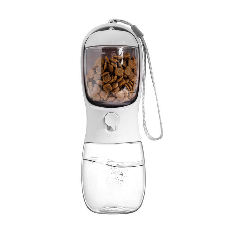 Portable 2-in-1 Food & Water Bowl - Large Capacity Thermal-Safe Plastic for Cats & Dogs