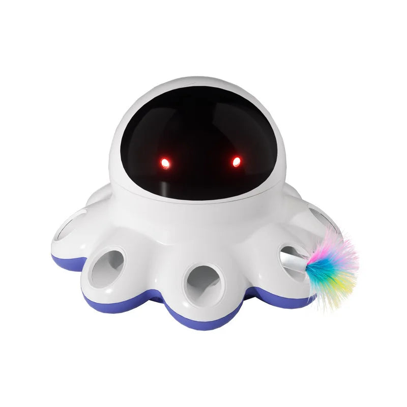 2025 2-in-1 Self-Play Cat Toy Pro - Auto-Rotating Laser Teaser & Whack-a-Mole Game with LED, Boredom Buster for Indoor Cats
