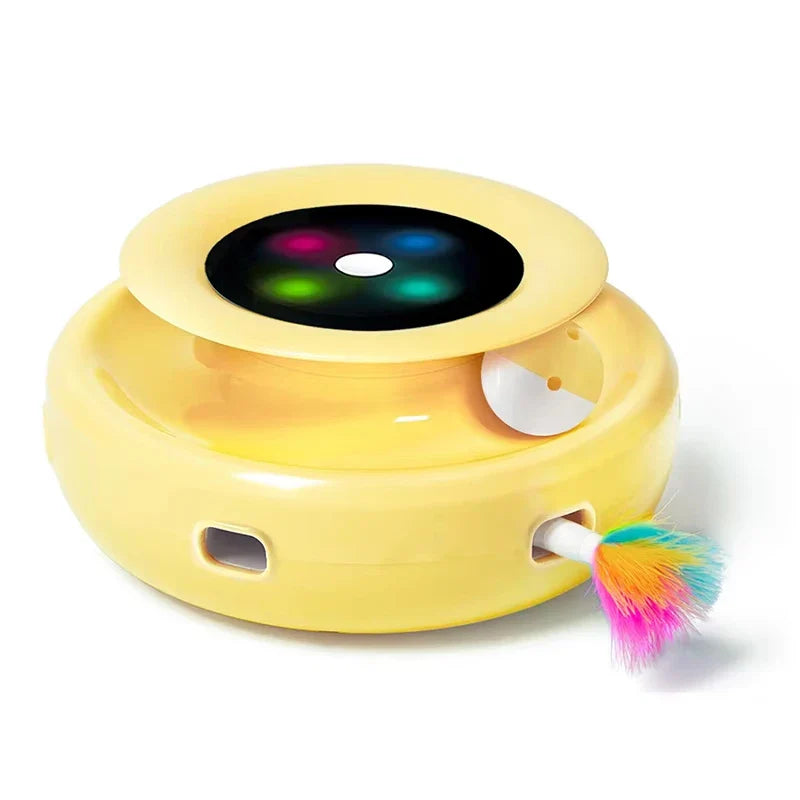2025 Smart Cat Teaser Pro - Auto-Rotate Electric Toy with Catnip Compartment, Hands-Free Play for Bored Cats