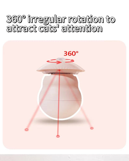 Automatic Mushroom Wiggle Cat Toy with Laser & Intelligent Sensor