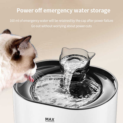 Intelligent Cats & Dogs Fountain Pro: Motion-Activated Flow, 180° Detection & 2L Circulation System - Low Energy & Dishwasher Safe