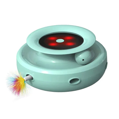 2025 Smart Cat Teaser Pro - Auto-Rotate Electric Toy with Catnip Compartment, Hands-Free Play for Bored Cats