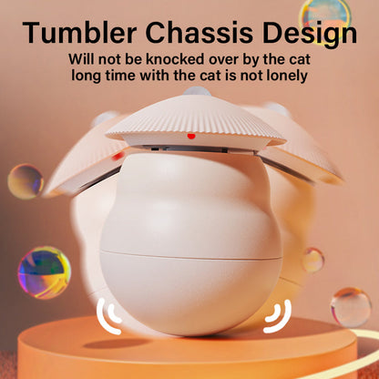 Automatic Mushroom Wiggle Cat Toy with Laser & Intelligent Sensor