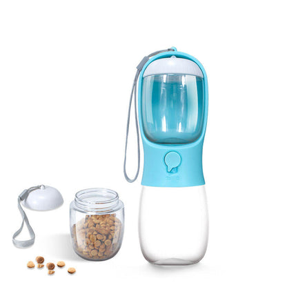 Portable 2-in-1 Food & Water Bowl - Large Capacity Thermal-Safe Plastic for Cats & Dogs