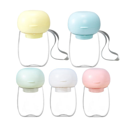 Portable Pet Water Bottle with Built-in Bowl - 2 Sizes (13cm/18cm) - Lightweight & Food-Grade - One-Hand Operation for Cats & Small Dogs