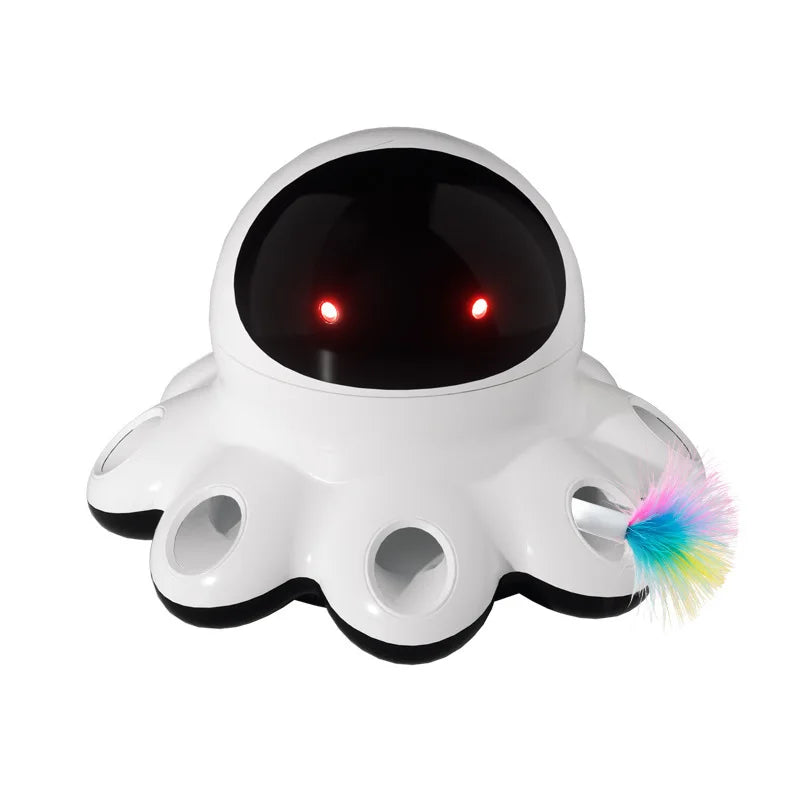 2025 2-in-1 Self-Play Cat Toy Pro - Auto-Rotating Laser Teaser & Whack-a-Mole Game with LED, Boredom Buster for Indoor Cats