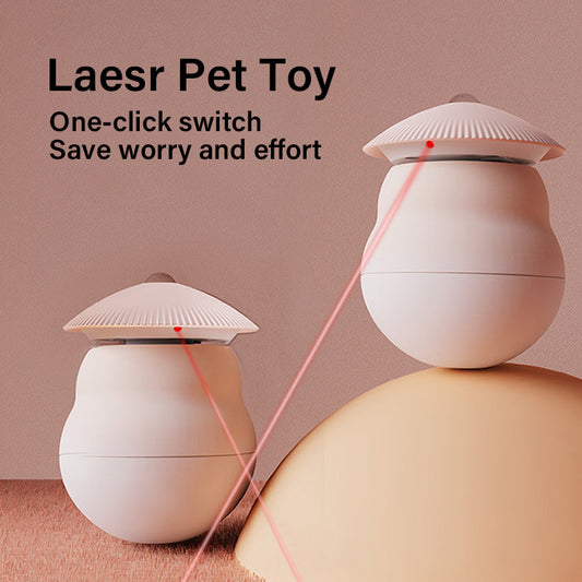 Automatic Mushroom Wiggle Cat Toy with Laser & Intelligent Sensor