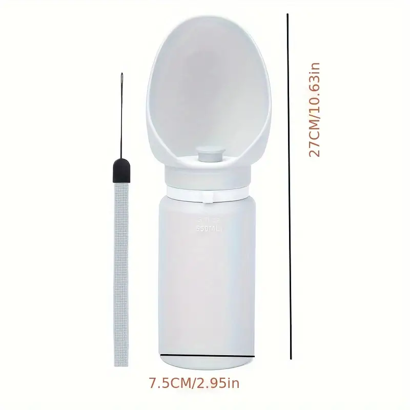 Portable Folding Dog Water Bottle - 550ml Leak-Proof Travel Cup with Collapsible Bowl, One-Touch Flow for Outdoor Hiking