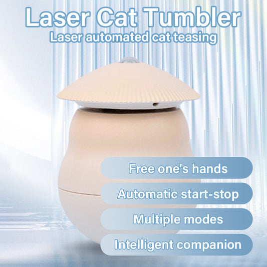 Automatic Mushroom Wiggle Cat Toy with Laser & Intelligent Sensor