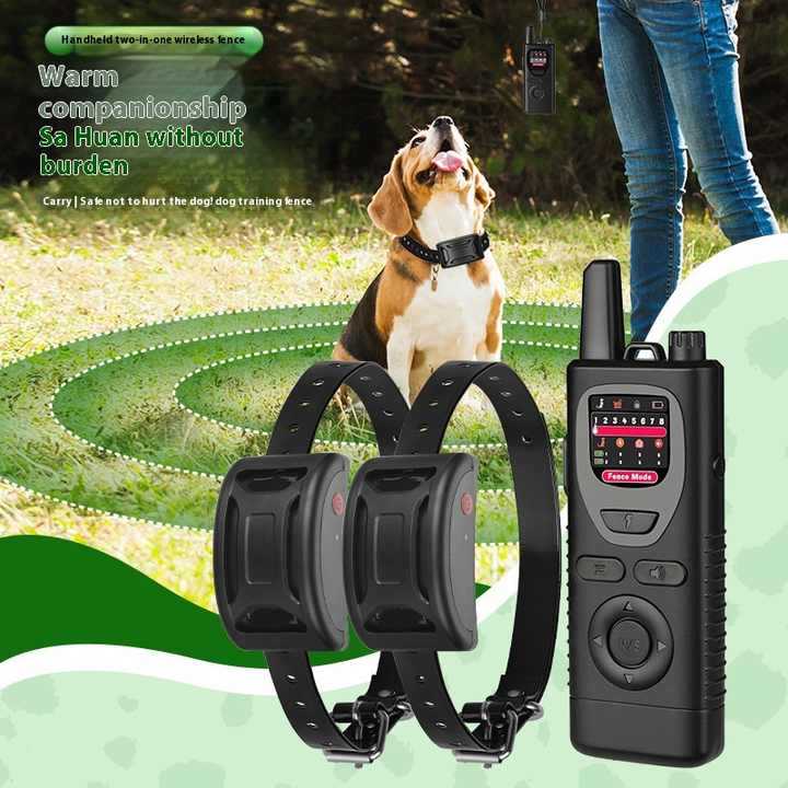 2-in-1 Wireless Dog Fence & No-Bark Collar - 300M Range & IP67 & 2-Dog System