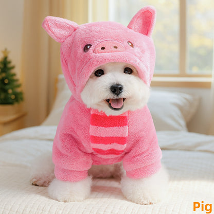 Cartoon Animal Dog Costume- Flannel Dog Onesie