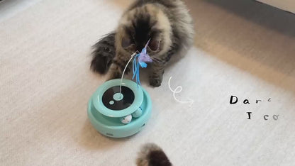 2025 Smart Cat Teaser Pro - Auto-Rotate Electric Toy with Catnip Compartment, Hands-Free Play for Bored Cats