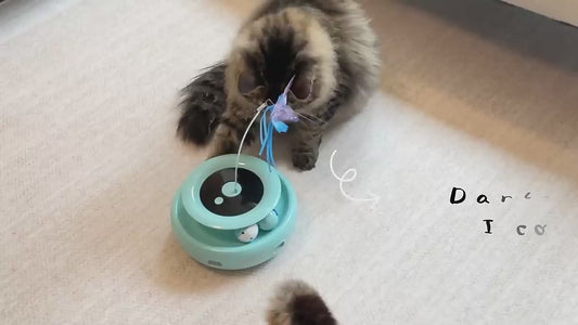 2025 Smart Cat Teaser Pro - Auto-Rotate Electric Toy with Catnip Compartment, Hands-Free Play for Bored Cats